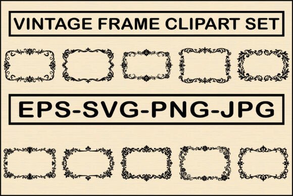 Download Vintage Ornate Frame Clipart Set - Clipart Collection