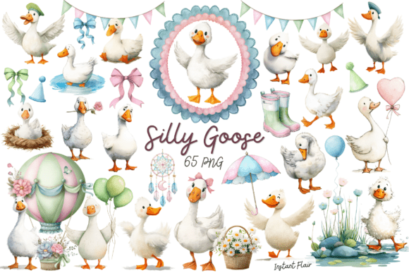 Download Silly Goose Clipart Bundle - Clipart Collection