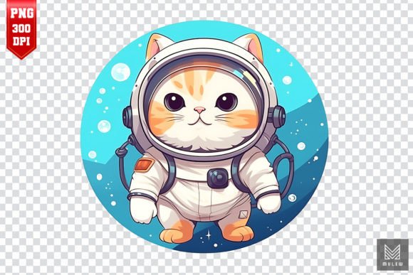Download Cute Astronaut Persian Cat Clipart - Clipart Collection