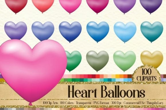 Download Gradient Matte Heart Balloon Clipart - Clipart Collection