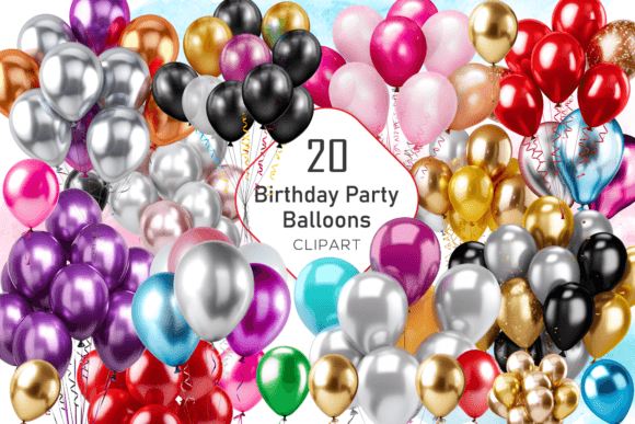 Download Colorful Birthday Balloon Clipart Bundle - Clipart Collection