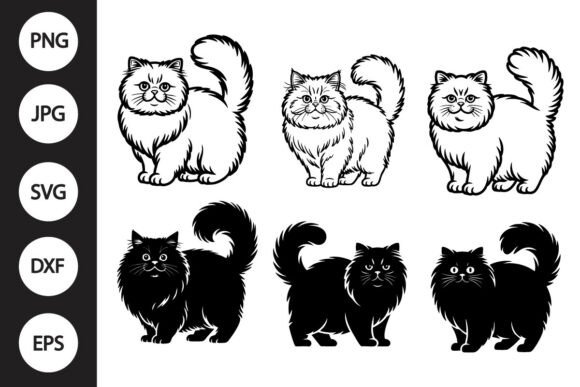 Download Persian Cat SVG, Persian Cat Clipart - Premium Bundle