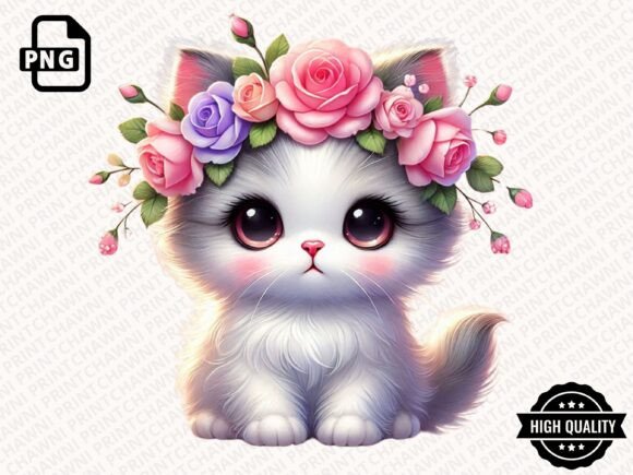 Download Watercolor Cute Kitten Clipart PNG - Clipart Collection