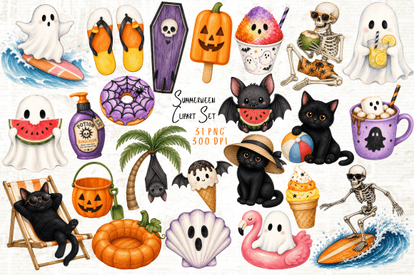 Download Summerween Clipart Set PNG - Clipart Collection