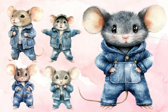 Download Watercolor Cute Mouse Clipart - Clipart Collection