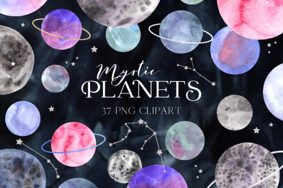 Download Watercolor Space Planet Mystic Clipart - Clipart Collection