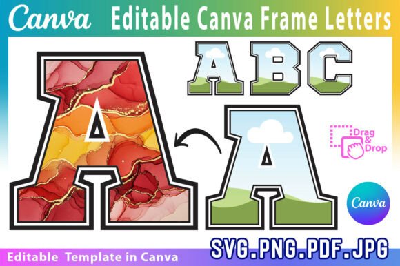Download Editable Canva Frame Letters - Editable canva Collection