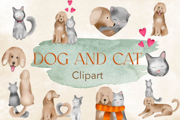Download Dog and Cat Clipart Free - Clipart Collection