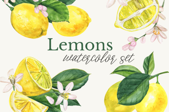 Download Watercolor Lemon Clipart - Clipart Collection