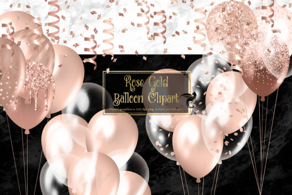 Download Rose Gold Balloons Clipart - Clipart Collection