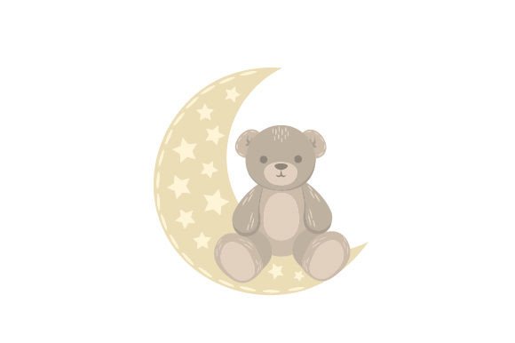 Download Boho Teddy Bear on the Moon - Boho teddy bear Collection