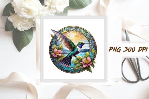 Download Stained Glass Hummingbird Clipart PNG - Clipart Collection
