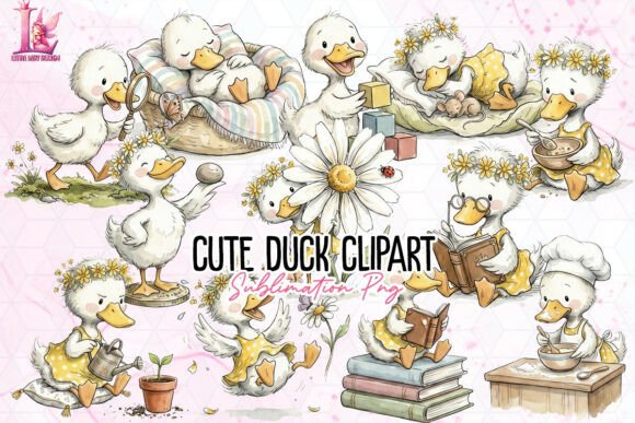 Download Cute Duck Clipart PNG - Clipart Collection