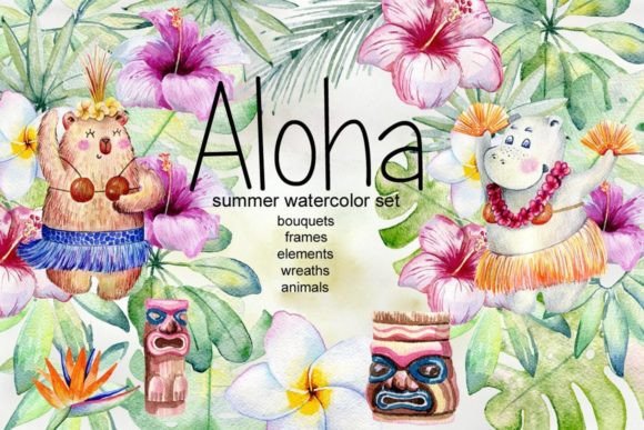 Download Aloha. Tropical Clipart. - Clipart Collection