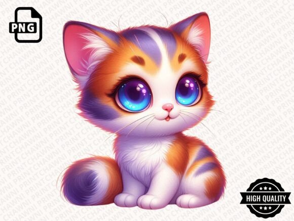 Download Watercolor Cute Kitten Clipart PNG - Clipart Collection