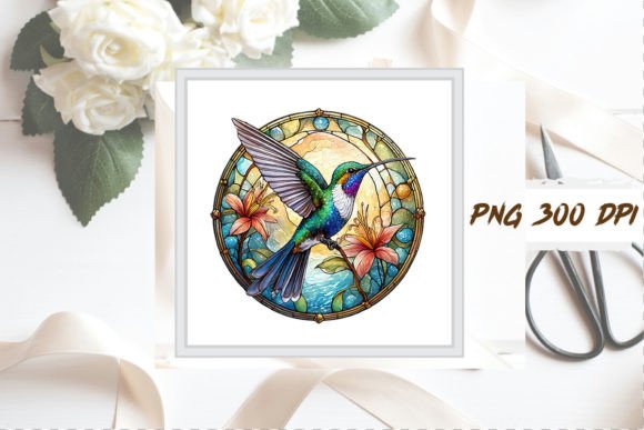 Download Stained Glass Hummingbird Clipart PNG - Clipart Collection