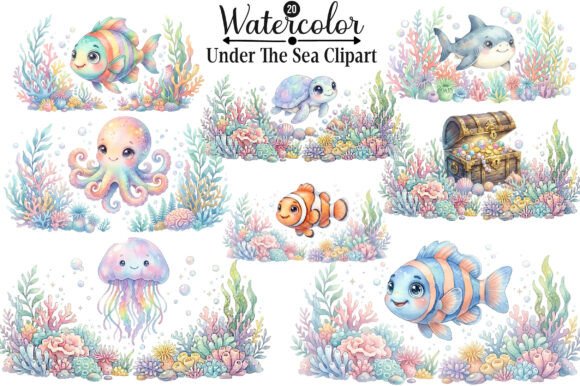 Download Best Watercolor Under the Sea Clipart - Clipart Collection