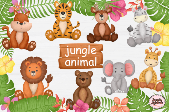 Download Watercolor Animal Jungle Clipart - Clipart Collection
