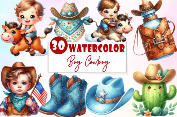 Download Baby Boy Cowboy Clipart - Clipart Collection