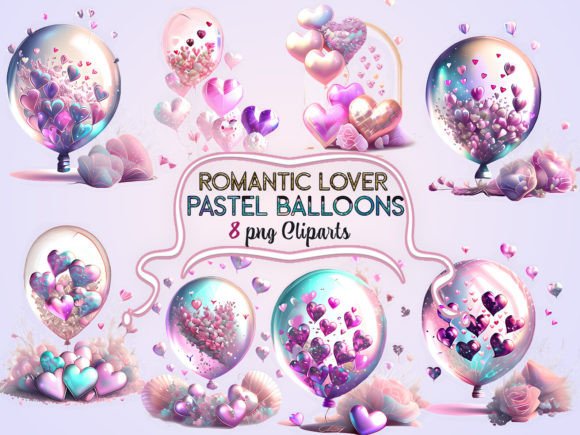 Download Romantic Lover Pastel Balloons Clipart - Clipart Collection
